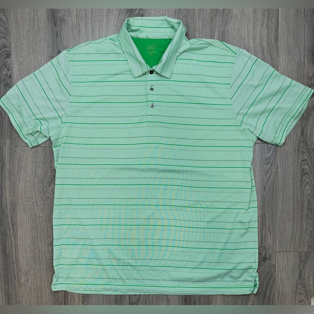 Tasso Elba Green Striped Golf Performance‎ Polo Men’s Size XXL Dry Lightweight